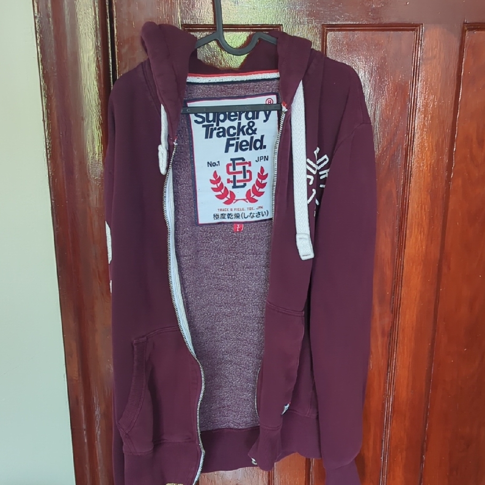 Superdry Burgundy Track & Field Hoodie